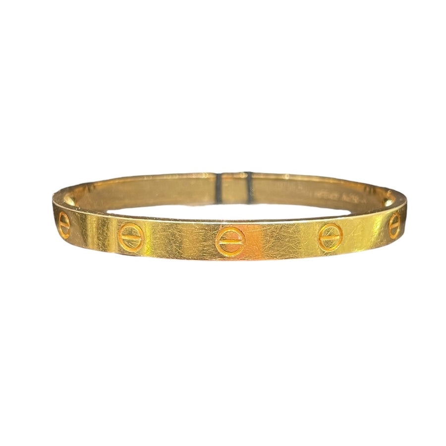 CARTIER 卡地亞 LOVE BRACELET SIZE:18 K18YG 手環