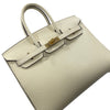 HERMES 愛馬仕 BIRKIN 25 柏金包 EPSOM 奶油白 金釦