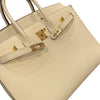 HERMES 愛馬仕 BIRKIN 25 柏金包 EPSOM 奶油白 金釦