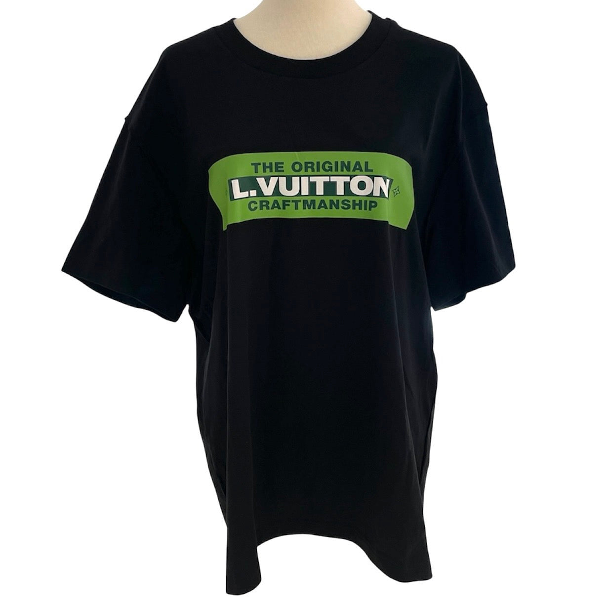 LOUIS VUITTON 路易威登 1A9T6V LOGO短袖T恤 棉 黑色 XL