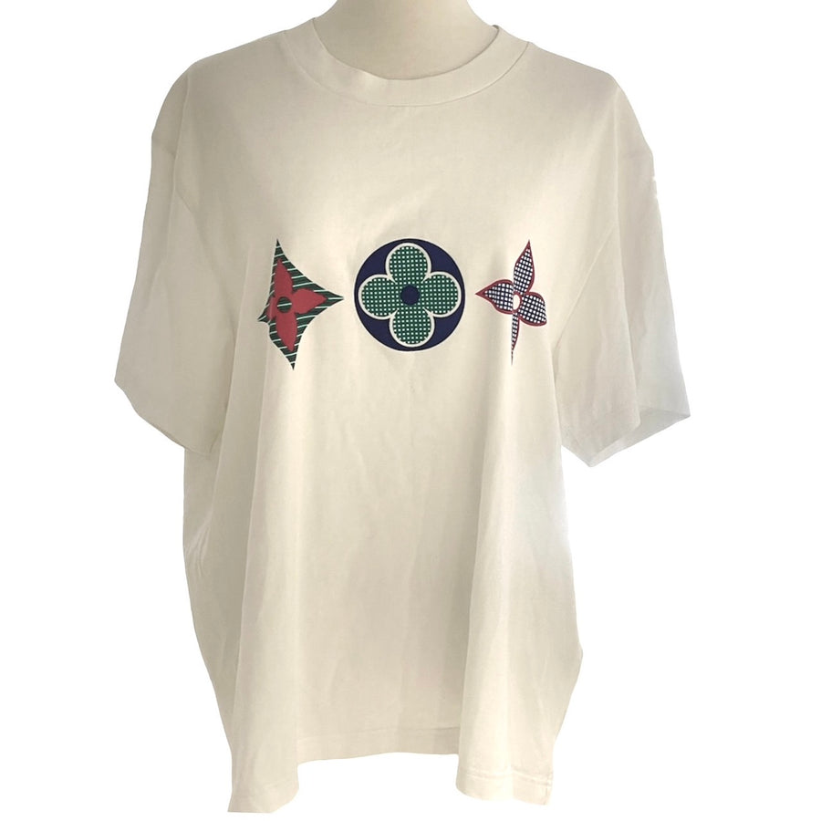 LOUIS VUITTON 路易威登 LOGO短袖T恤 棉 白色 XL