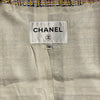 CHANEL 香奈兒 圓領粗花呢七分袖外套 混紡 灰色系 #38