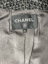CHANEL 香奈兒 2018A 水手領毛呢外套 混紡 灰色 40