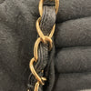 CHANEL 香奈兒 Vintage  肩背包 魚子醬牛皮 HOBO 黑色 金釦