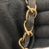 CHANEL 香奈兒 Vintage  肩背包 魚子醬牛皮 HOBO 黑色 金釦