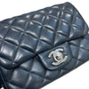 CHANEL 香奈兒 MINI MATELASSE 方胖子肩背包 羊皮 黑色 銀釦