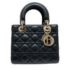 DIOR 迪奧 M0538ONGE LADY DIOR MY ABCDIOR 小型手肩背包 羊皮 黑色 淺金釦