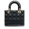 DIOR 迪奧 M0538ONGE LADY DIOR MY ABCDIOR 小型手肩背包 羊皮 黑色 淺金釦
