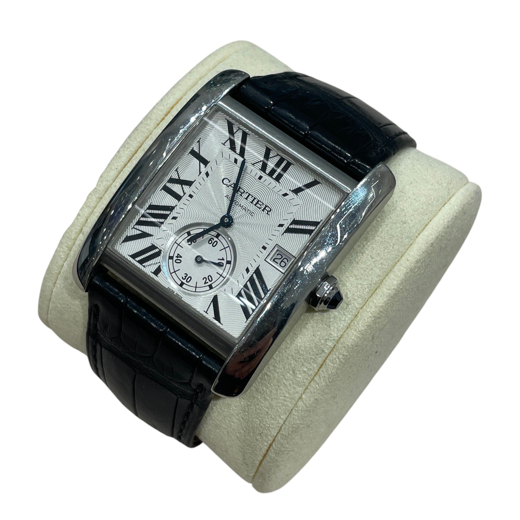 CARTIER TANK MC 35mm 腕錶 白色表盤 自動機械 不鏽鋼