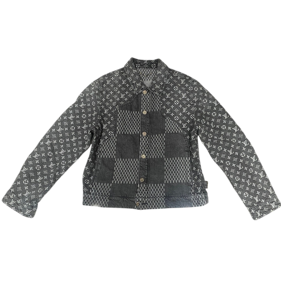 LOUIS VUITTON 路易威登 x NIGO 灰色拼接牛仔外套 純棉 灰色 50