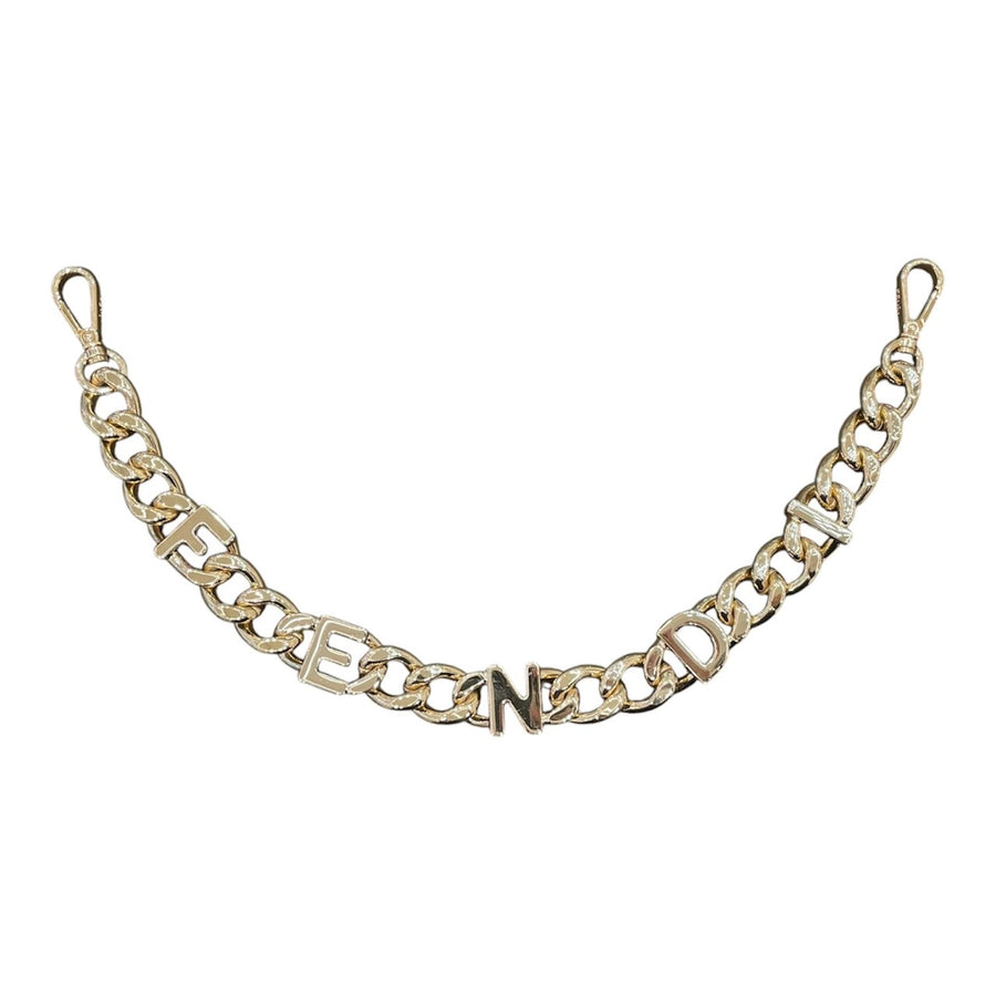 FENDI 芬迪 STRAP YOU 金色金屬鏈條肩帶 合金 金色