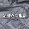 CHANEL 香奈兒 AS3261 22MINI BAG 米你流浪肩背包 小牛皮 黑色 銀釦