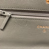 CHANEL 香奈兒 COCO CF WOC 荔枝牛皮 肩背包 牛油果色 金釦
