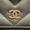 CHANEL 香奈兒 COCO CF WOC 荔枝牛皮 肩背包 牛油果色 金釦