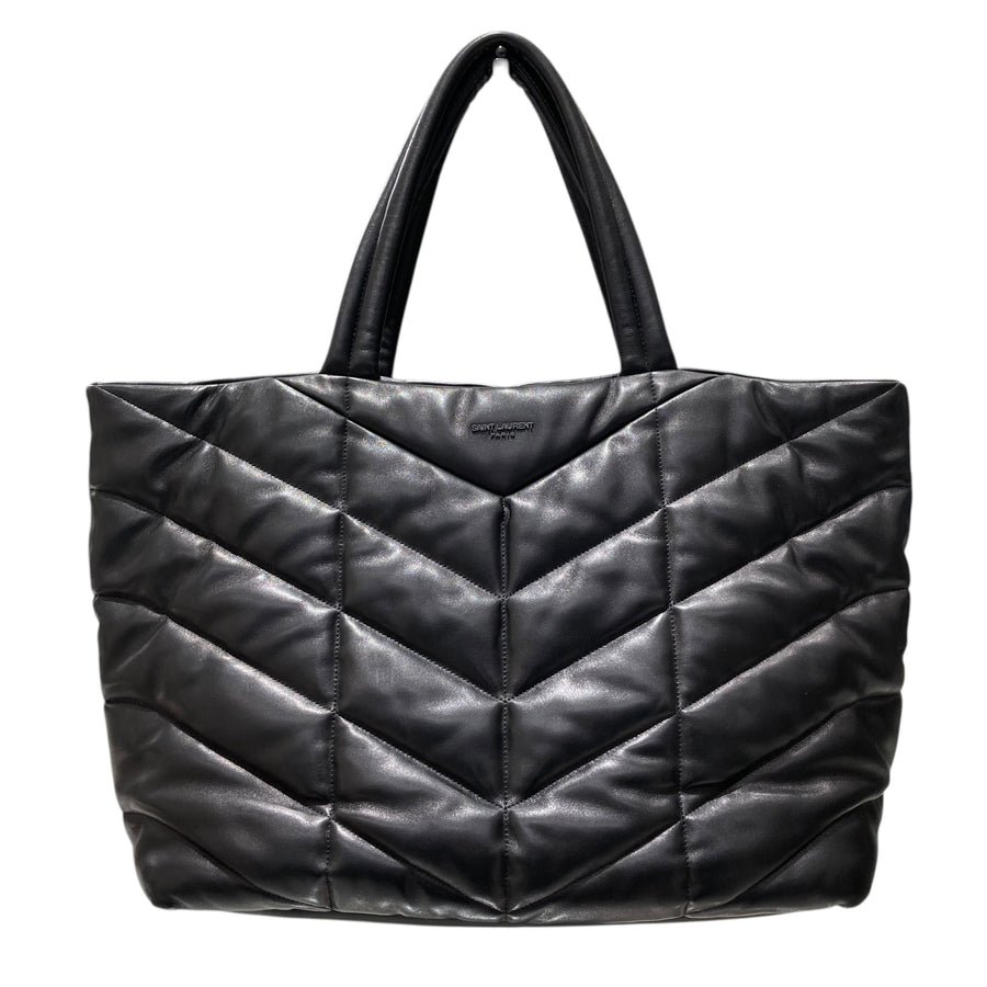 SAINT LAURENT 托特包 752888-1EL0Z 羊皮 黑色