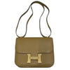 HERMES 愛馬仕 CONSTANCE MINI 康康包 18CM 山羊皮 CRAFT 拿鐵色系 金釦