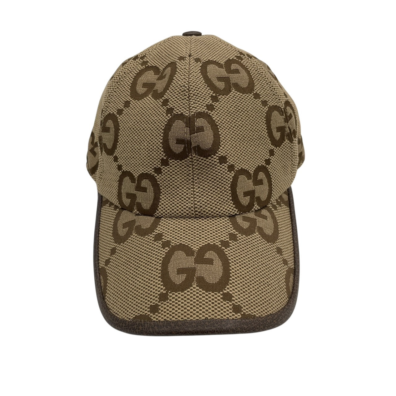 GUCCI 古馳 681264 JAMBO GG 鴨舌帽 帆布 棕色 M號