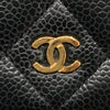 CHANEL 香奈兒 AP0250 WALLET ON CHAIN 經典翻蓋錢包 荔枝牛皮 黑色 金釦