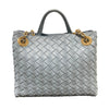 BOTTEGA VENETA 葆蝶嘉 SMALL ANDIAMO CHAIN 小號編織鏈條包 小羊皮 冰藍色