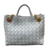 BOTTEGA VENETA 葆蝶嘉 SMALL ANDIAMO CHAIN 小號編織鏈條包 小羊皮 冰藍色