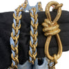 BOTTEGA VENETA 葆蝶嘉 SMALL ANDIAMO CHAIN 小號編織鏈條包 小羊皮 冰藍色
