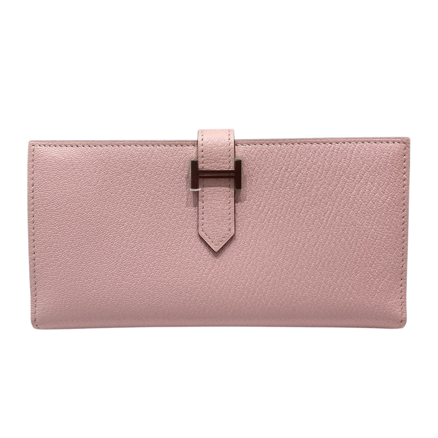 HERMES BÉARN SOUFFLET 長夾 淡粉色
