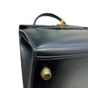 HERMES 愛馬仕 KELLY 28 凱莉包 BOX皮 外縫 黑色 金釦