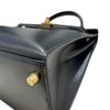 HERMES 愛馬仕 KELLY 28 凱莉包 BOX皮 外縫 黑色 金釦