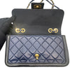 CHANEL 香奈兒 ELEGANT CC 肩背包 羊皮 深藍色 金釦