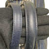 CHANEL 香奈兒 TRENDY CC 菱格紋羊皮保齡球包 小羊皮  海軍藍  銀扣
