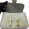HERMES 愛馬仕 CONSTANCE 19 康康包 ALLIGATOR 鱷魚皮 冰川白 金釦