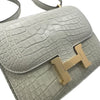 HERMES 愛馬仕 CONSTANCE 19 康康包 ALLIGATOR 鱷魚皮 冰川白 金釦