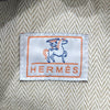 HERMES 愛馬仕 H103587M01 BRIDE-A-BRAC 大號H帆布收納包 帆布 白色 銀釦