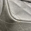 CHANEL 香奈兒 MATELASSE 30 菱格紋經典雙蓋口肩背包 荔枝牛皮 銀色 銀扣