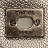 CHANEL 香奈兒 MATELASSE 30 菱格紋經典雙蓋口肩背包 荔枝牛皮 銀色 銀扣