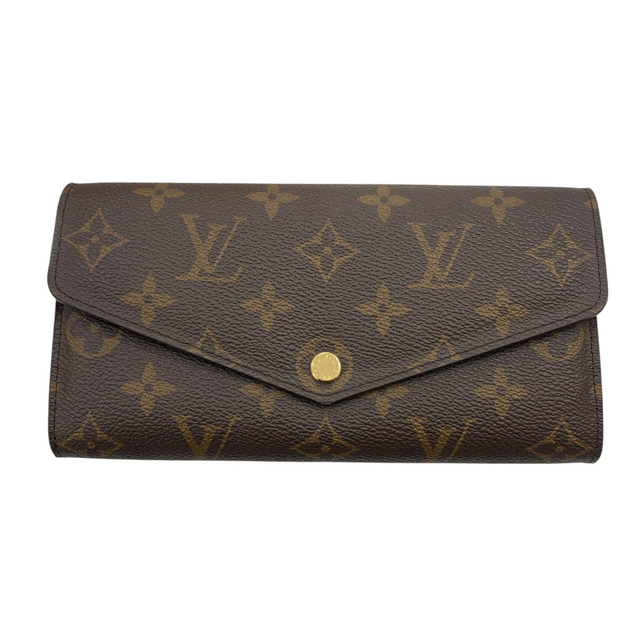LOUIS VUITTON 路易威登 M62234 MONOGRAM PORTEFEUILLE SARAH 經典信封式長夾 PVC帆布 老花 紫紅色 金扣