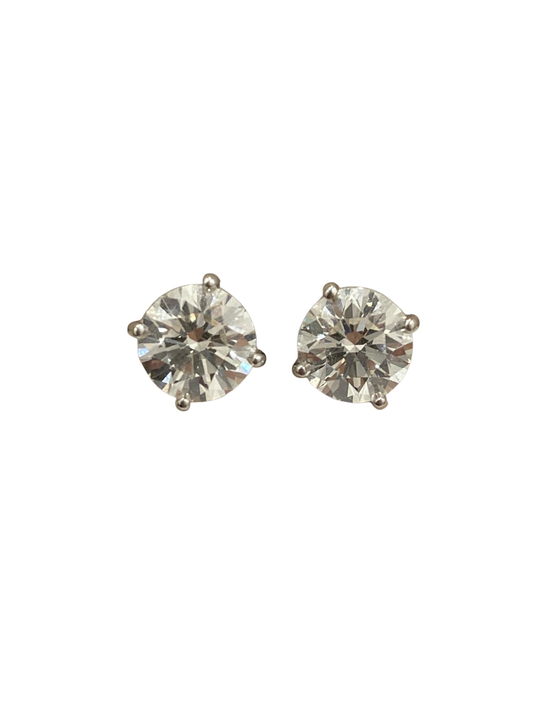 TIFFANY&CO 蒂芬妮 Solitaire 鑽石針式耳環  鉑金