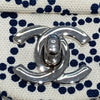 CHANEL 香奈兒 NO.5 CANVAS FLAP BAG 翻蓋包23 帆布 白色 銀色