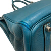 HERMES 愛馬仕 🄻 刻 BIRKIN 35 7N TOGO牛皮 糖果藍 銀釦