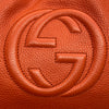 GUCCI 古馳 SOHO 手提包 牛皮 橘色  銀釦