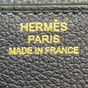 HERMÈS 愛馬仕 U刻 ROULIS SLIM 豬鼻子短夾 牛皮 深藍色 銀釦