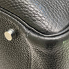 HERMES 愛馬仕 肩背包 LINDY30 牛皮 黑色 銀釦