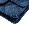 CHANEL 香奈兒 DENIM PRINTED BELT BAG DARK BLUE 漸層格紋丹寧翻蓋腰包 丹寧 藍色 銀釦