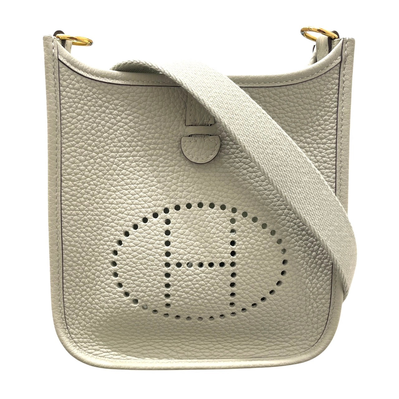 HERMES 愛馬仕 MINI EVELYNE 肩背包 TOGO 綠色系