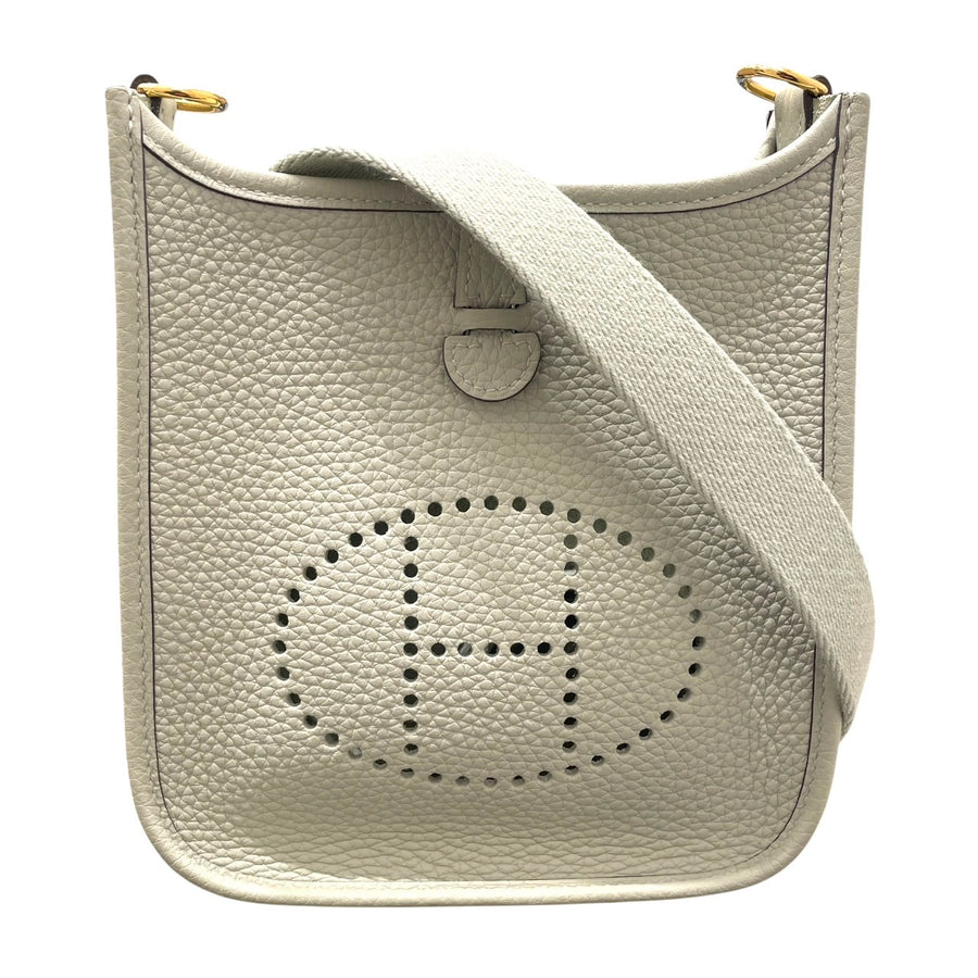 HERMES 愛馬仕 MINI EVELYNE 肩背包 TOGO 綠色系