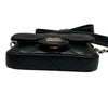 CHANEL 香奈兒 CLASSIC BOW CHAIN BELT BAG 蝴蝶結黑金皮鏈迷你卡片包 小羊皮 黑色 淺金釦