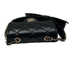 CHANEL 香奈兒 CLASSIC BOW CHAIN BELT BAG 蝴蝶結黑金皮鏈迷你卡片包 小羊皮 黑色 淺金釦