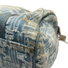 FENDI 芬迪 ZUCCA BOSTON BAG 波士頓手提包 丹寧 藍色 銀釦
