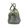 FENDI 芬迪 ZUCCA BOSTON BAG 波士頓手提包 丹寧 藍色 銀釦