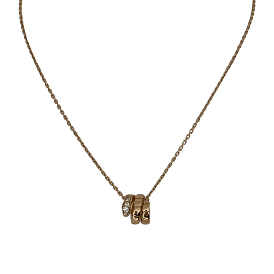 BVLGARI 寶格麗 SERPENTI VIPER 鑽石蛇鍊 K18PG